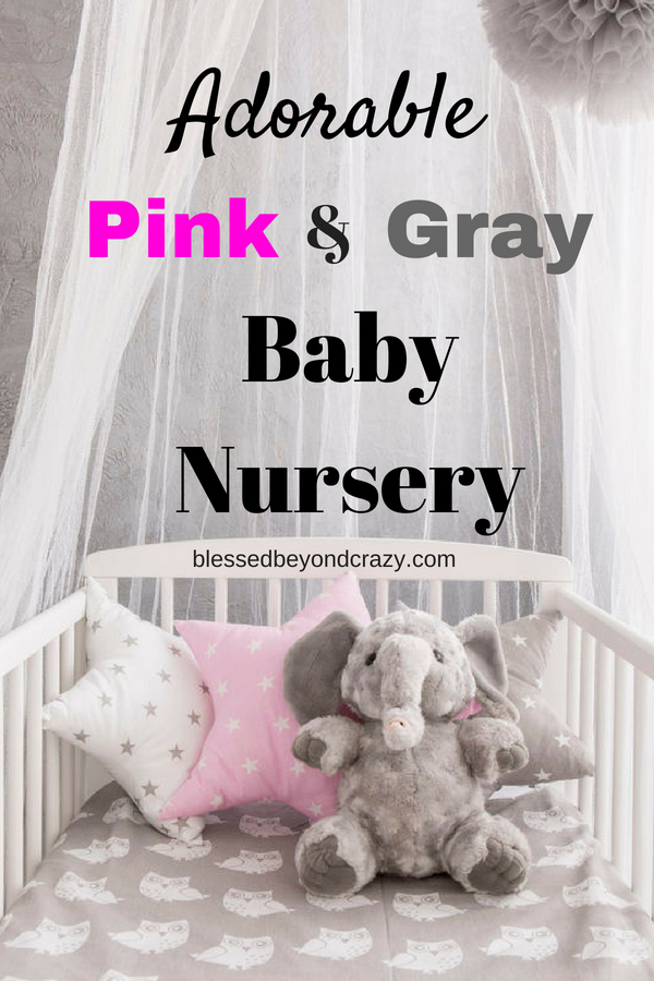 Adorable Pink and Gray Baby Nursery