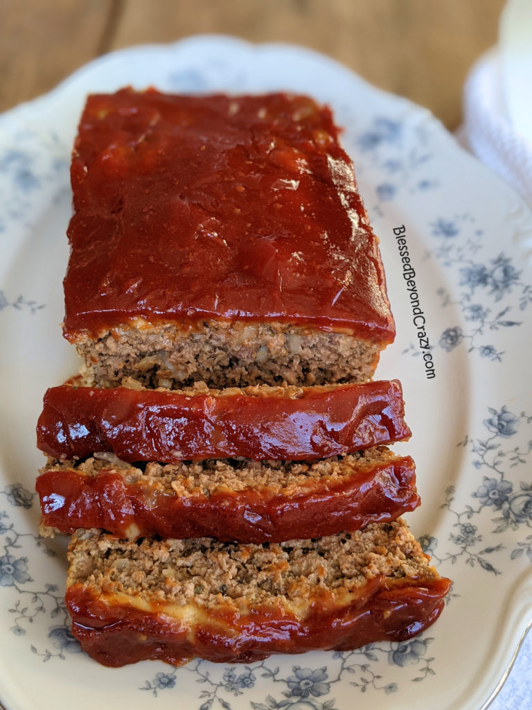 Slices of Grandma's Best Meatloaf Recipe
