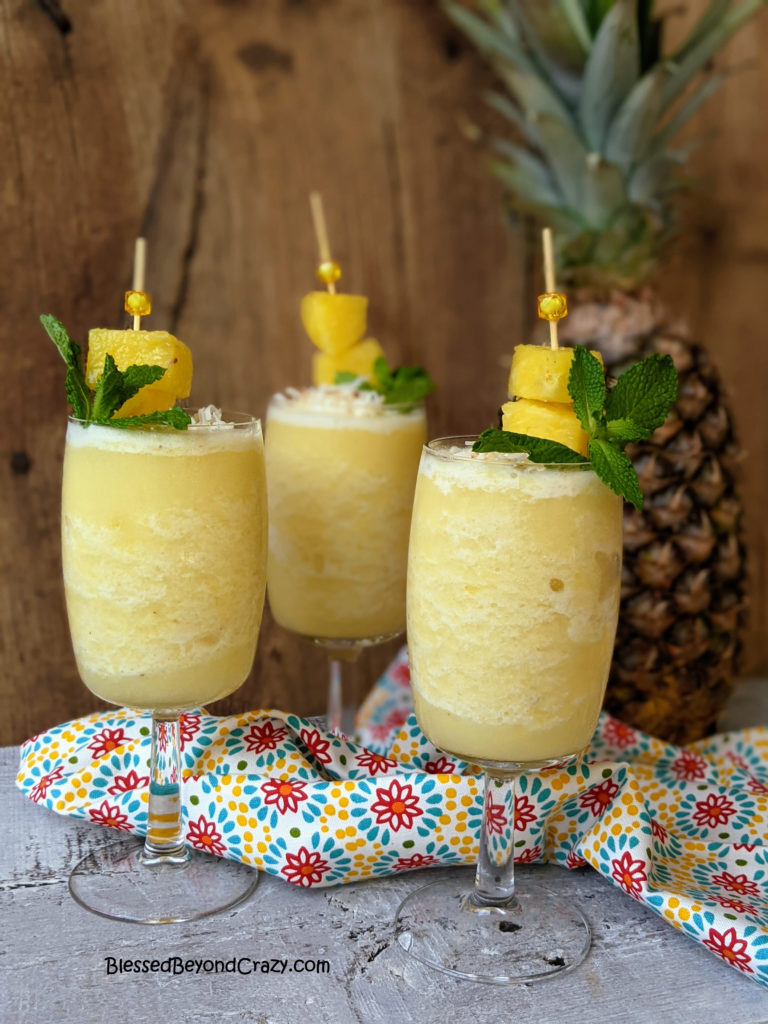 Finished Pineapple Colada Smoothies