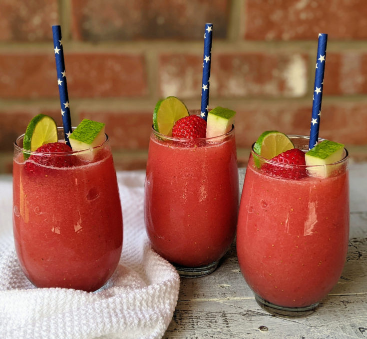 Easy Strawberry Watermelon Lime Smoothies