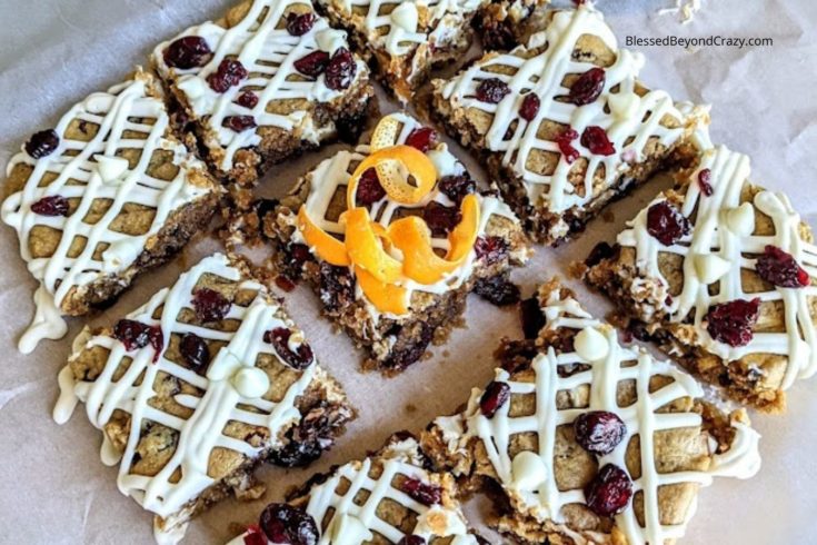 White Chocolate Cranberry Blondies